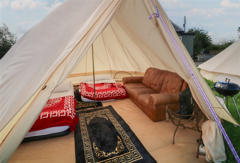 Bell Tent Two, Holmesfield near Dronfield, Peak District & Derbyshire Dales sleeps 8 people