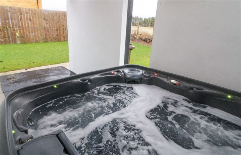 The hot tub at Benone Beach Cottage, Magilligan near Castlerock, County Londonderry