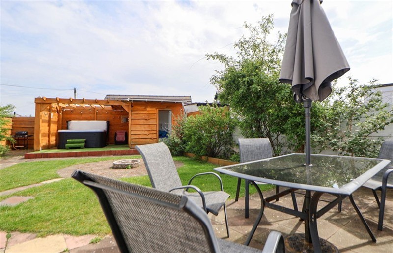 The hot tub at Branwen, Talacre, Flintshire