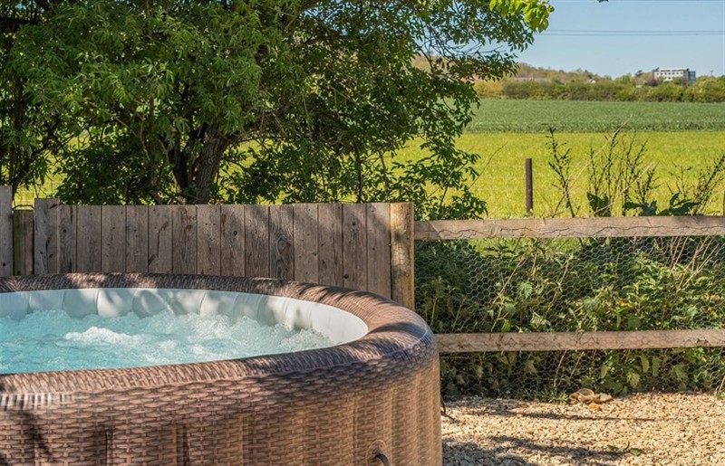 The hot tub at Cotswold Nights, Ashton Under Hill, Worcestershire