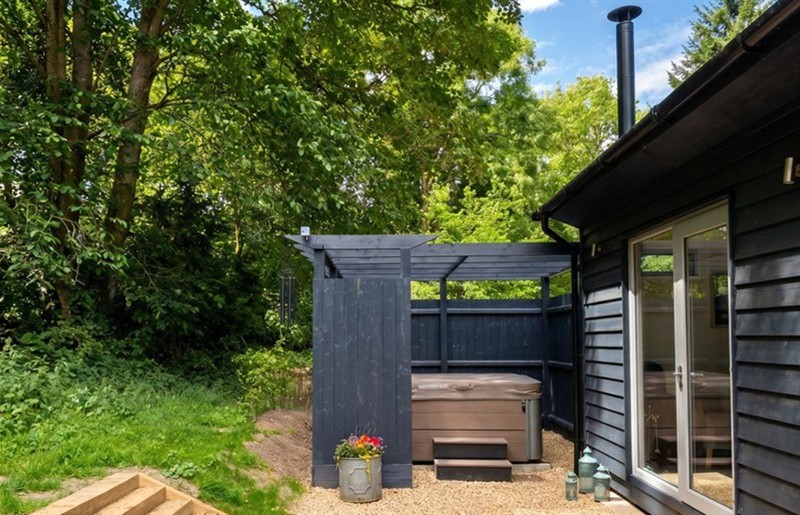 The hot tub at Foxtail Lodge, Mundford, Norfolk