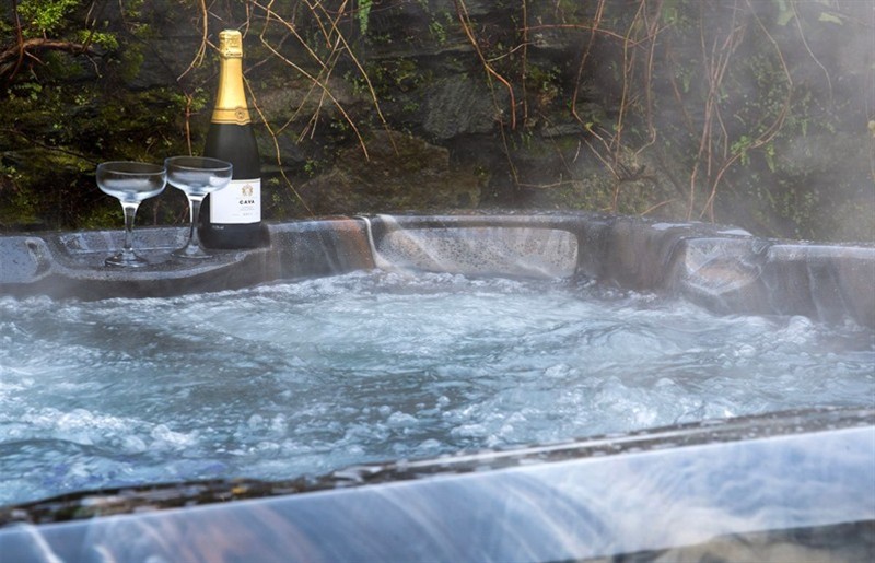 The hot tub at Newton Hall, Inveraray, Argyll and Bute