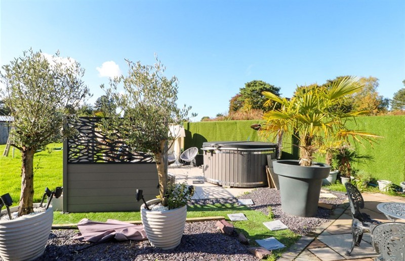 The hot tub at Rye Croft, Willaston near Neston, Cheshire