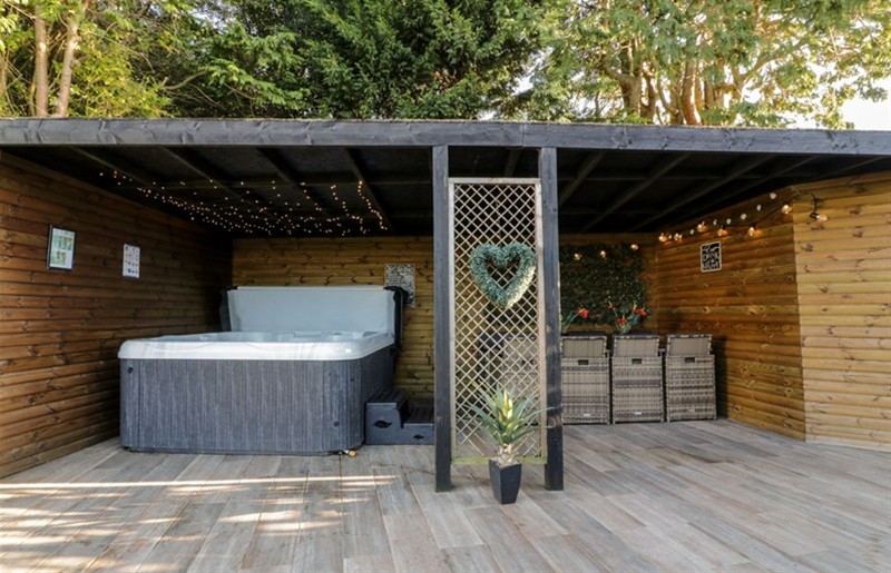 The hot tub at Smithy House, Carrutherstown near Annan, Dumfries & Galloway