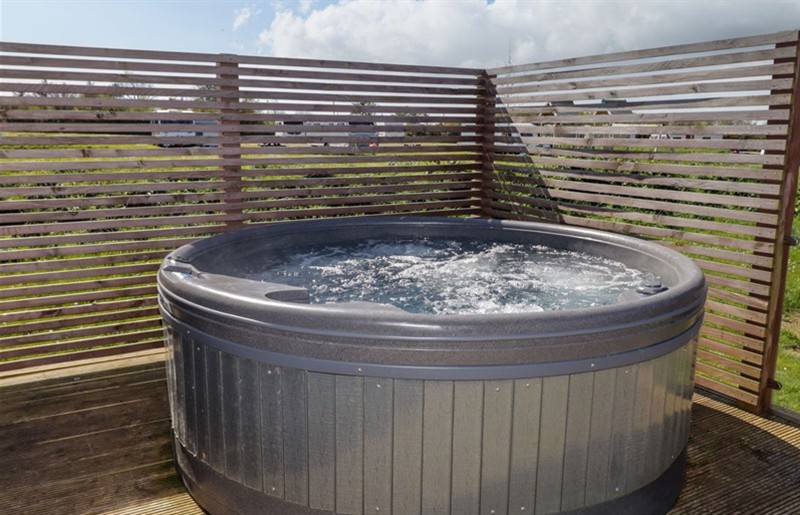 The hot tub at Stone Crab Lodge, Hasguard Cross near Broad Haven, Pembrokeshire Coast National Park