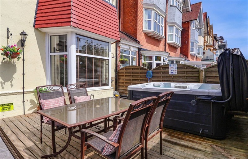The hot tub at Tapestry House, Bridlington, East Riding of Yorkshire