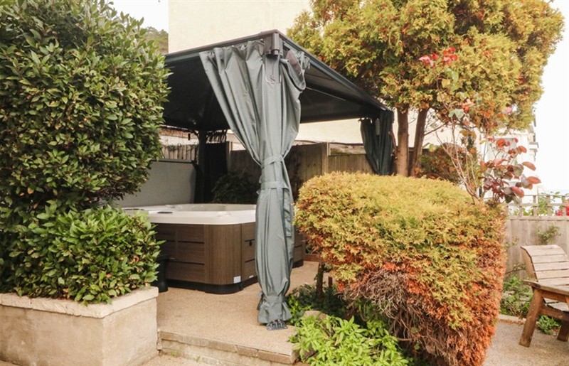 The hot tub at Tudno Lodge, Llandudno, Conwy