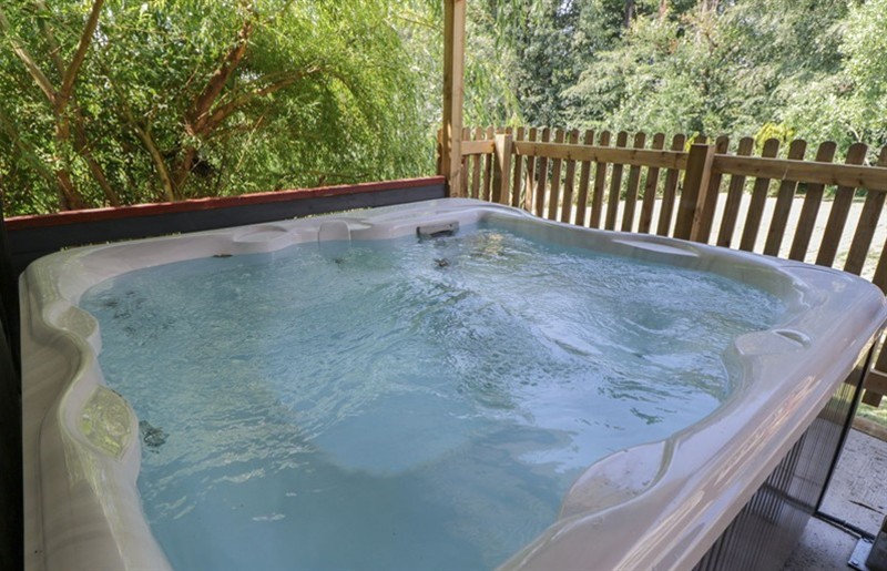 The hot tub at West Down Country House, South Molton, Devon