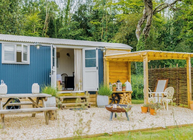 Lapwing Hut, Cholderton, near Salisbury has a hot tub